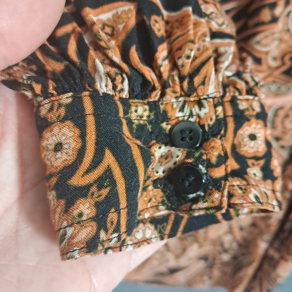 Richard Allen x H&M Womens Paisley Print Tunic Sz 8 Oversized Mob Wife Cocktail - Picture 10 of 11